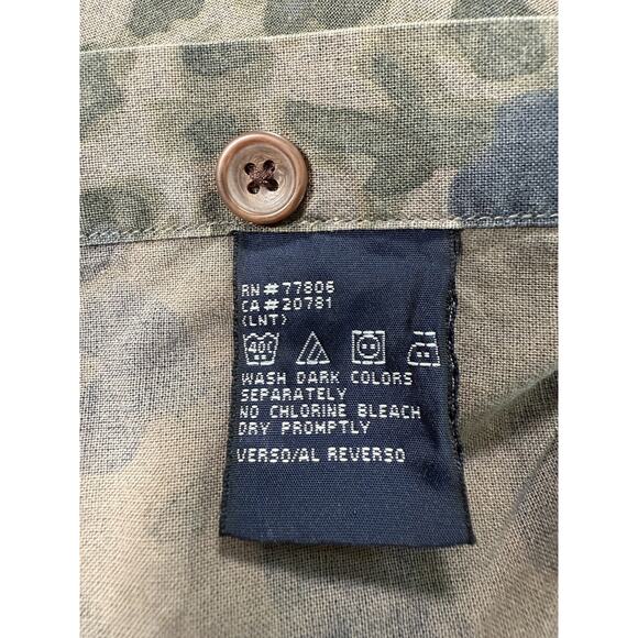 Tommy Hilfiger XL Shirt Men's 00s Floral Camo Button Up Hawaii Y2K Vintage - Picture 5 of 11